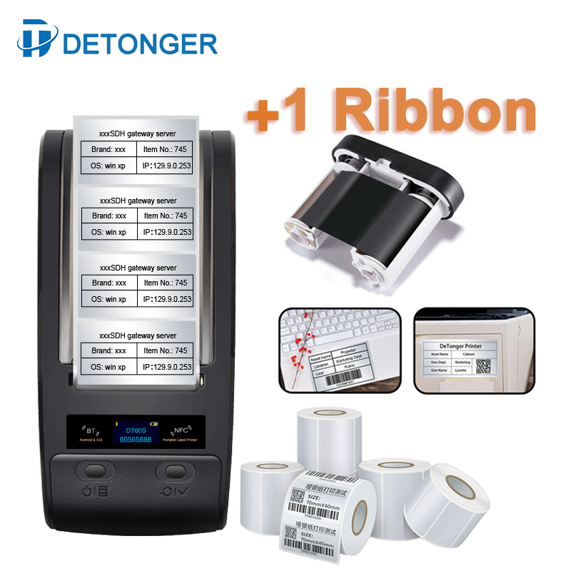 DETONGER Portable Thermal Tran - огляд і ціна Commercial Ribbon Printing Machine