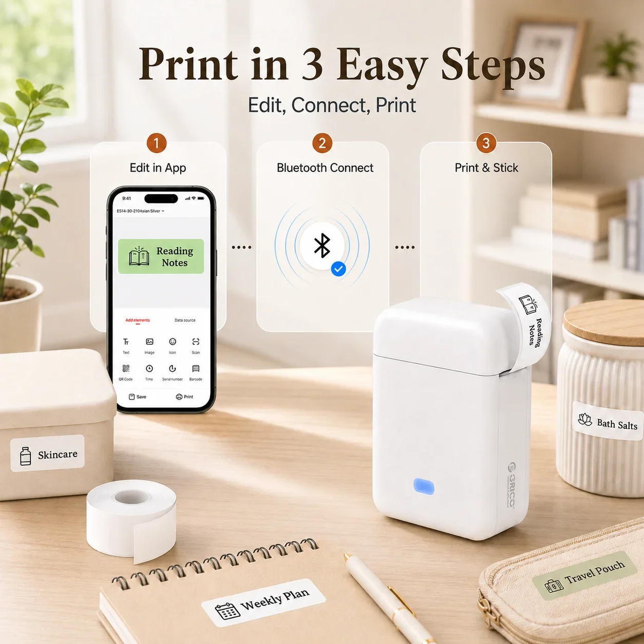 Mini Ink-Free Thermal Label Pr - огляд і ціна Commercial Label Printing Machine