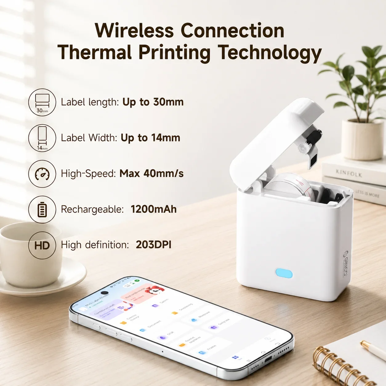 Mini Ink-Free Thermal Label Pr - огляд і ціна Commercial Label Printing Machine