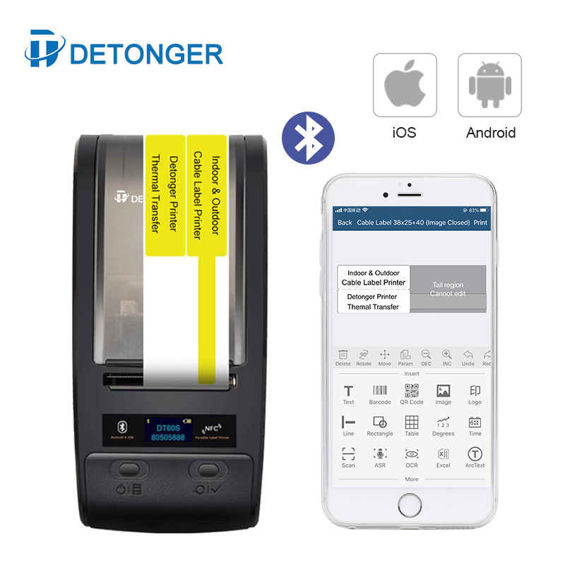 DETONGER DT60S Portable Therma - огляд і ціна Commercial Ribbon Printing Machine